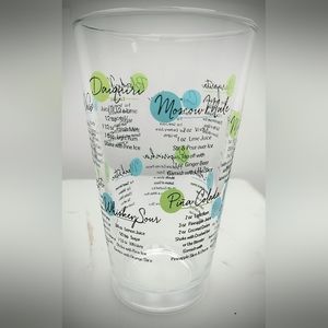 Vintage Libbey Cocktail Recipe Tumbler Mixer MCM Retro Theme